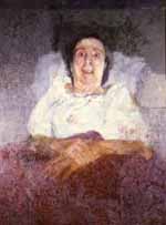 Muriel Belcher Ill in bed, 1978-80; oil on canvas  Michael Clark